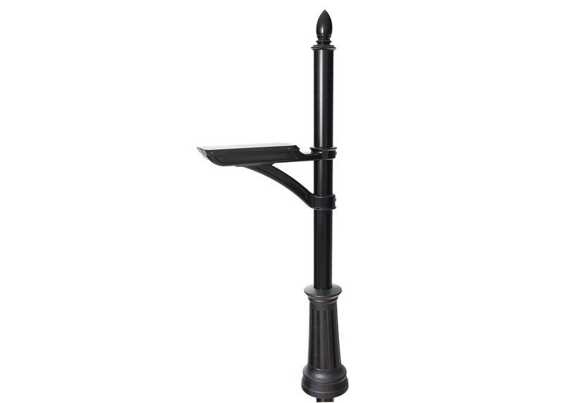 Architectural Mailboxes Hamilton Aluminum Mailbox Post, Compatibility Code F, G, H, 7510B-10, Black - Image 1
